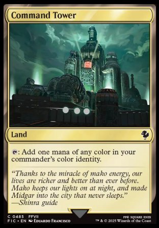 (485) Magic The Gathering Commander: Magic: The Gathering - FINAL FANTASY: Collector's Edition Single: Command Tower (V.3) Common