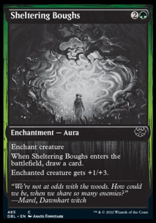 (485) Magic The Gathering Innistrad: Double Feature Single: Sheltering Boughs Holo Common