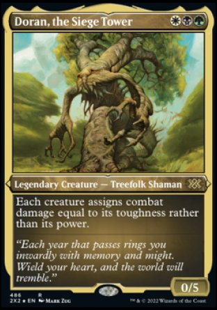 (486) Magic The Gathering Double Masters 2022: Extras Single: Doran, the Siege Tower Holo Rare
