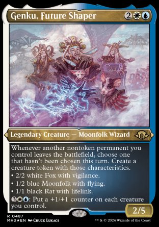 (487) Magic The Gathering Modern Horizons 3: Extras Single: Genku, Future Shaper (V.2) Holo Rare