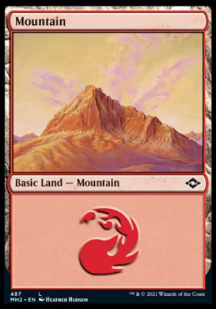 (487) Magic The Gathering Modern Horizons 2: Extras Single: Mountain (V.1) Holo Land
