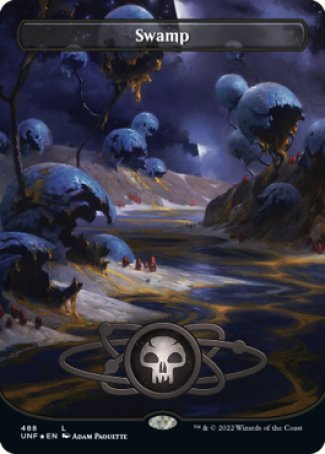 (488) Magic The Gathering Unfinity: Extras Single: Swamp (V.1) Holo Land