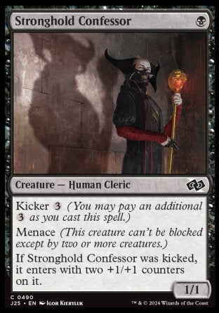 (490) Magic The Gathering Foundations Jumpstart Single: Stronghold Confessor Common