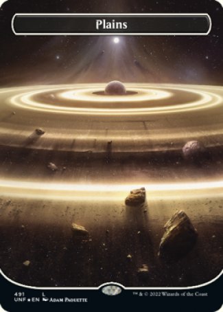 (491) Magic The Gathering Unfinity: Extras Single: Plains (V.2) Holo Land