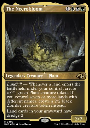 (492) Magic The Gathering Modern Horizons 3: Extras Single: The Necrobloom (V.2) Holo Rare