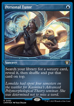 (493) Magic The Gathering Commander Masters: Extras Single: Personal Tutor (V.1) Holo Rare