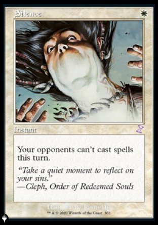 (302) Magic The Gathering The List Single: Silence Time Shifted