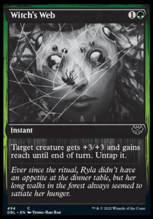 (494) Magic The Gathering Innistrad: Double Feature Single: Witch's Web Holo Common