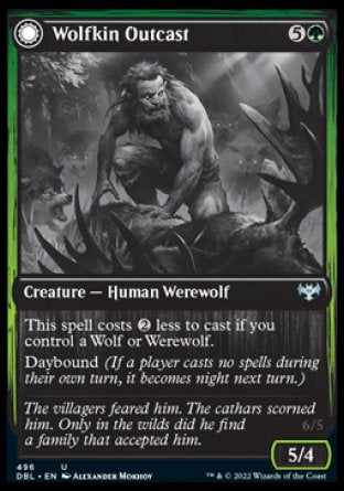 (496) Magic The Gathering Innistrad: Double Feature Single: Wolfkin Outcast // Wedding Crasher Uncommon