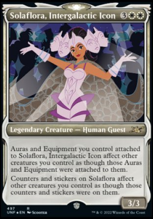 (497) Magic The Gathering Unfinity: Extras Single: Solaflora, Intergalactic Icon (V.3) Rare