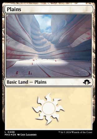 (498) Magic The Gathering Modern Horizons 3: Extras Single: Plains (V.2) Land