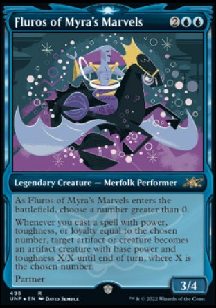 (498) Magic The Gathering Unfinity: Extras Single: Fluros of Myra's Marvels (V.3) Holo Rare