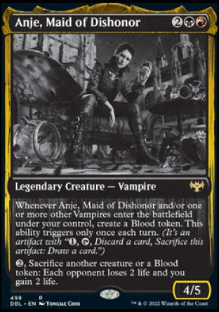 (498) Magic The Gathering Innistrad: Double Feature Single: Anje, Maid of Dishonor Holo Rare