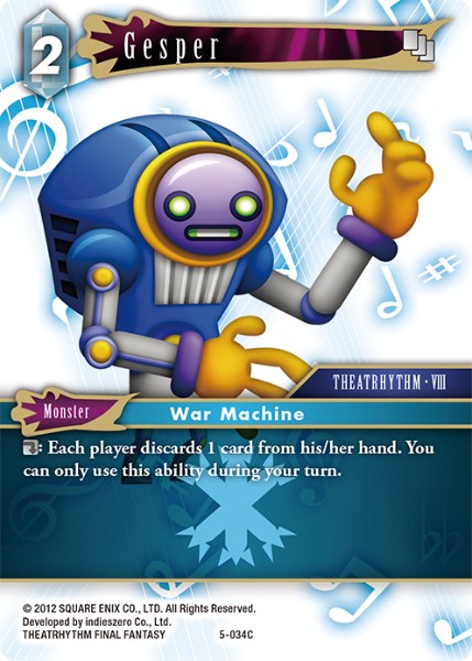 (034) Final Fantasy TCG Opus V Single: Gesper (5-034) Holo Common