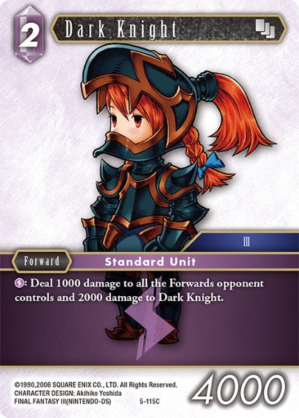 (115) Final Fantasy TCG Opus V Single: Dark Knight (5-115) Common