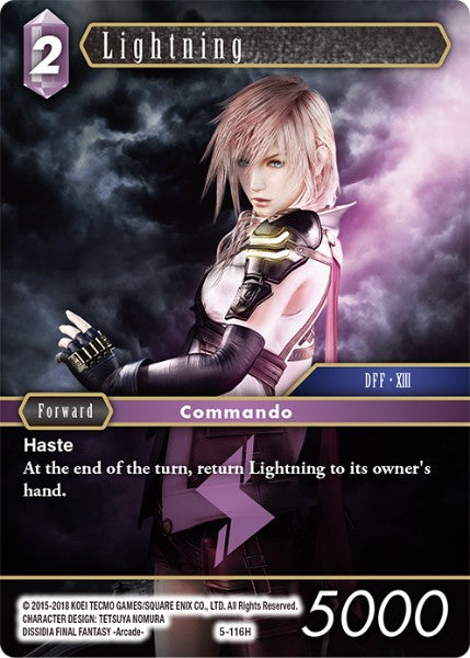 (116) Final Fantasy TCG Opus V Single: Lightning (5-116) Hero