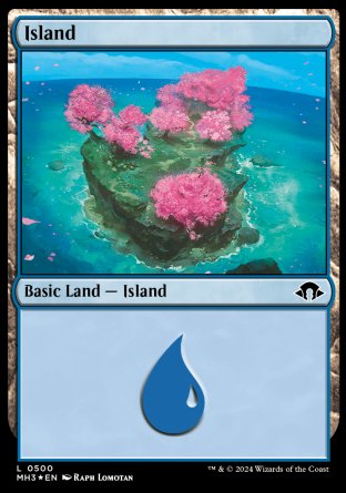 (500) Magic The Gathering Modern Horizons 3: Extras Single: Island (V.2) Holo Land