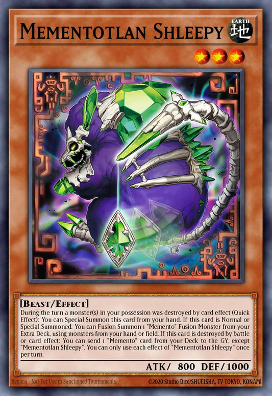 (020) YuGiOh TCG INFO: The Infinite Forbidden Single: Mementotlan Shleepy  Common
