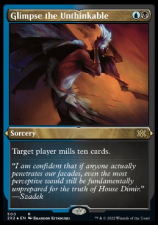 (500) Magic The Gathering Double Masters 2022: Extras Single: Glimpse the Unthinkable (V.2) Holo Rare