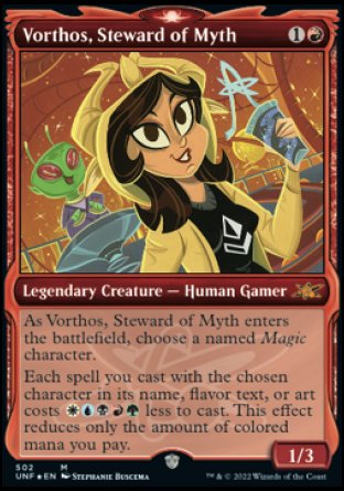 (502) Magic The Gathering Unfinity: Extras Single: Vorthos, Steward of Myth (V.3) Holo Mythic
