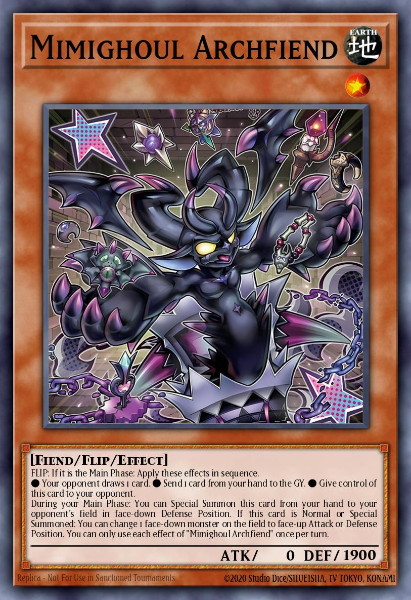 (093) YuGiOh TCG INFO: The Infinite Forbidden Single: Mimighoul Archfiend Super Rare