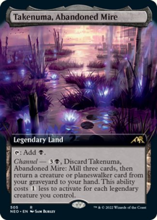 (505) Magic The Gathering Kamigawa: Neon Dynasty: Extras Single: Takenuma, Abandoned Mire (V.2) Holo Rare