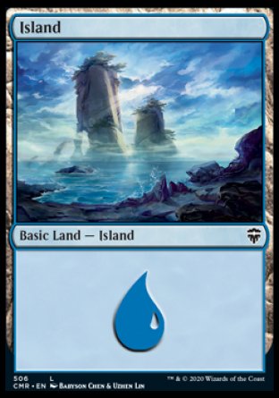 (506/361) Magic The Gathering Commander Legends: Extras Single: Island (V.1) Land