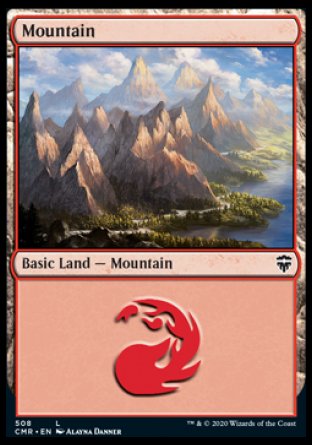 (508/361) Magic The Gathering Commander Legends: Extras Single: Mountain (V.1) Land