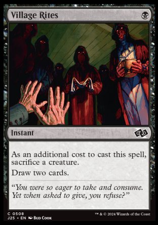 (508) Magic The Gathering Foundations Jumpstart Single: Village Rites Common