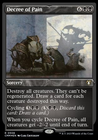 (508) Magic The Gathering Commander Masters: Extras Single: Decree of Pain Holo Rare