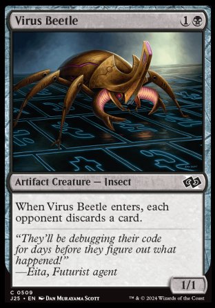 (509) Magic The Gathering Foundations Jumpstart Single: Virus Beetle Common