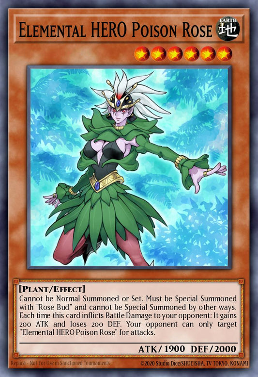 (006) YuGiOh TCG PP02: Premium Pack 2 Single: Elemental HERO Poison Rose (V.2 - Secret Rare)  Secret Rare