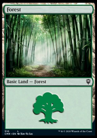 (510/361) Magic The Gathering Commander Legends: Extras Single: Forest (V.1) Land