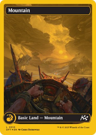 (510) Magic The Gathering Aetherdrift: First-Place Single: Mountain (V.1) Land