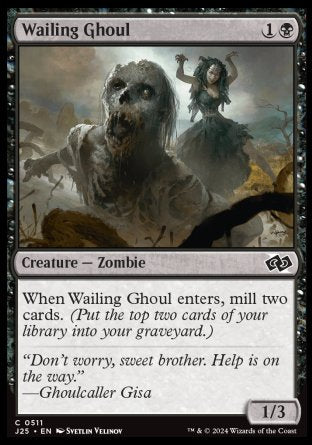 (511) Magic The Gathering Foundations Jumpstart Single: Wailing Ghoul Common