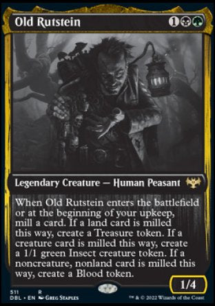 (511) Magic The Gathering Innistrad: Double Feature Single: Old Rutstein Holo Rare