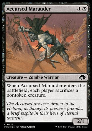(512) Magic The Gathering Modern Horizons 3: Extras Single: Accursed Marauder (V.2) Holo Common
