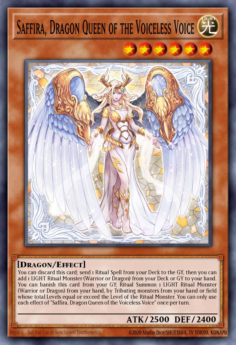 (020) YuGiOh TCG PHNI: Phantom Nightmare Single: Saffira, Dragon Queen of the Voiceless Voice (V.2 - Quarter Century Secret Rare) Quarter Century Secret Rare