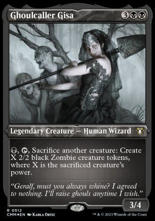 (512) Magic The Gathering Commander Masters: Extras Single: Ghoulcaller Gisa Holo Rare
