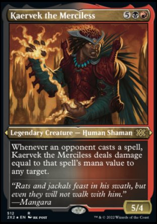 (512) Magic The Gathering Double Masters 2022: Extras Single: Kaervek the Merciless Holo Rare