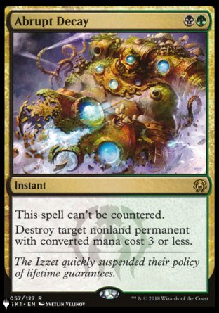 (057) Magic The Gathering The List Single: Abrupt Decay Rare