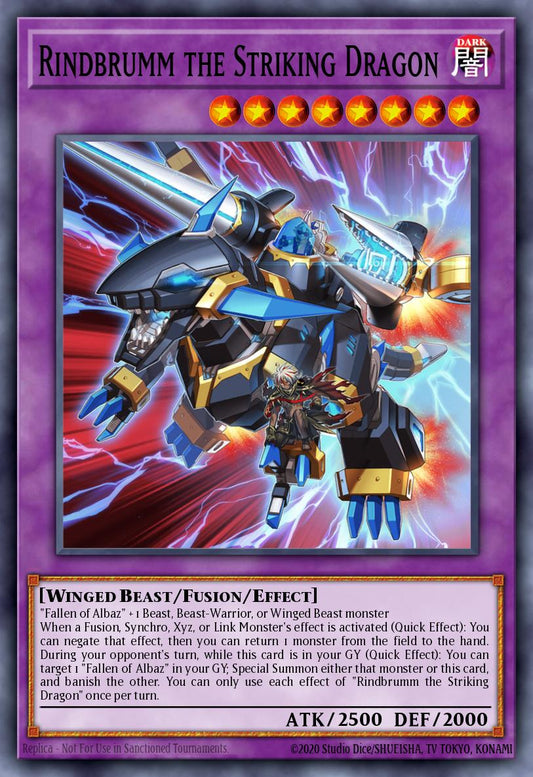 (025) YuGiOh TCG RA02: 25th Anniversary Rarity Collection II Single: Rindbrumm the Striking Dragon (V.1 - Super Rare)  Super Rare