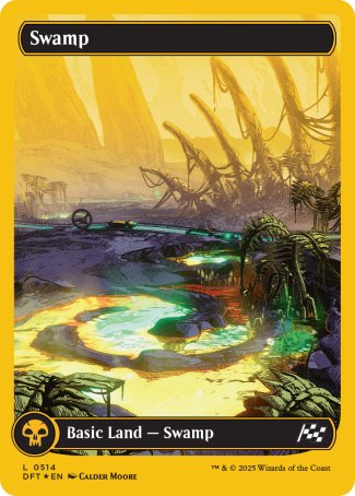 (514) Magic The Gathering Aetherdrift: First-Place Single: Swamp (V.2) Land