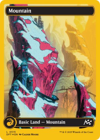 (515) Magic The Gathering Aetherdrift: First-Place Single: Mountain (V.2) Land