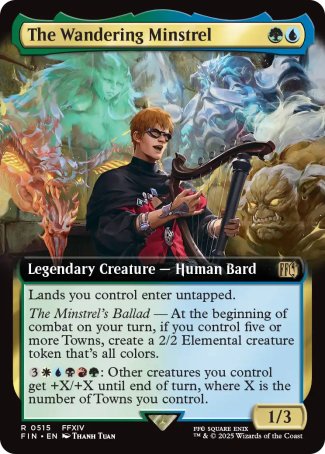 (515) Magic The Gathering Magic: The Gathering - FINAL FANTASY: Extras Single: The Wandering Minstrel (V.2) Holo Rare