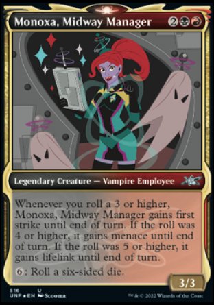 (516) Magic The Gathering Unfinity: Extras Single: Monoxa, Midway Manager (V.3) Uncommon