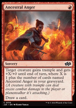 (516) Magic The Gathering Foundations Jumpstart Single: Ancestral Anger Common