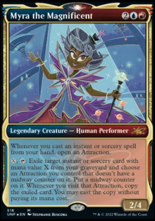 (518) Magic The Gathering Unfinity: Extras Single: Myra the Magnificent (V.3) Mythic