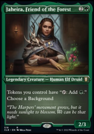 (518) Magic The Gathering Commander Legends: Battle for Baldur's Gate: Extras Single: Jaheira, Friend of the Forest (V.1) Rare