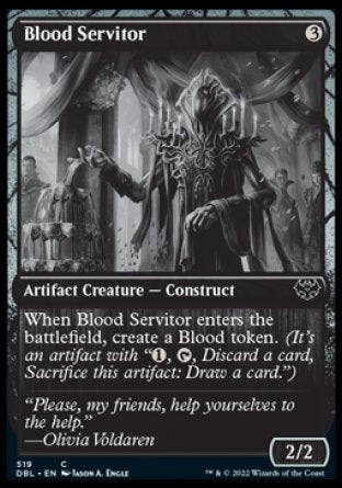 (519) Magic The Gathering Innistrad: Double Feature Single: Blood Servitor Holo Common
